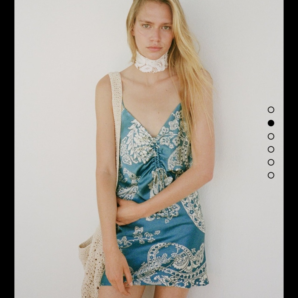 zara satin slip dress